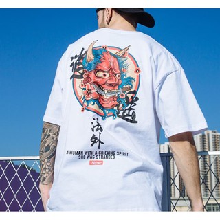 Áo thun tay lỡ japan mặt quỷ Áo thun tay lỡ nam nữ  🔥FREESHIP🔥 TL47