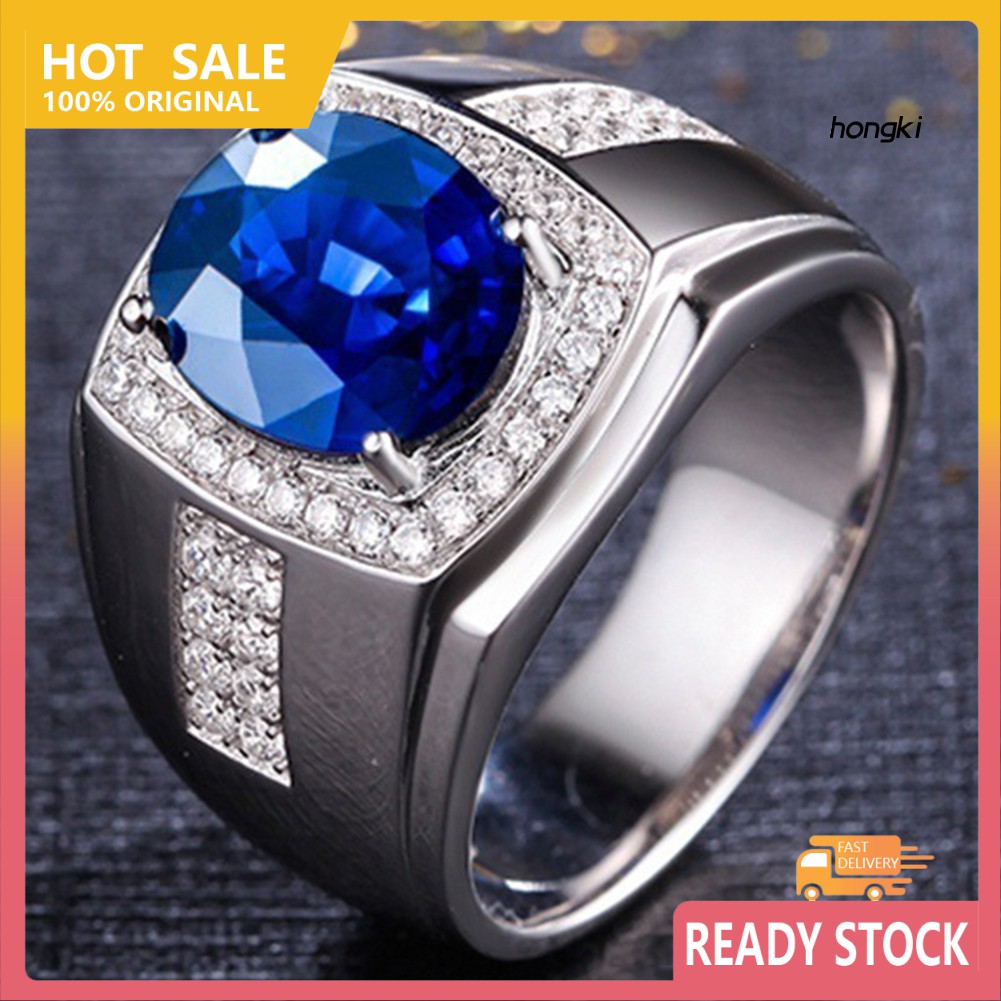 Nhẫn Đính Đá Zircon Sang Trọng Cho Nam Và Nữ