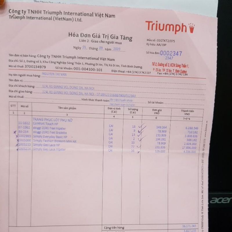 Quần lót Triumph E003000 Giá 249.000đ Chính hãng