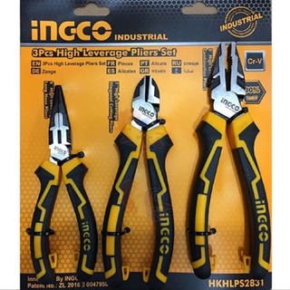 Bộ 3 kìm răng-cắt-nhọn thép cr-v ingco hkhlps2831
