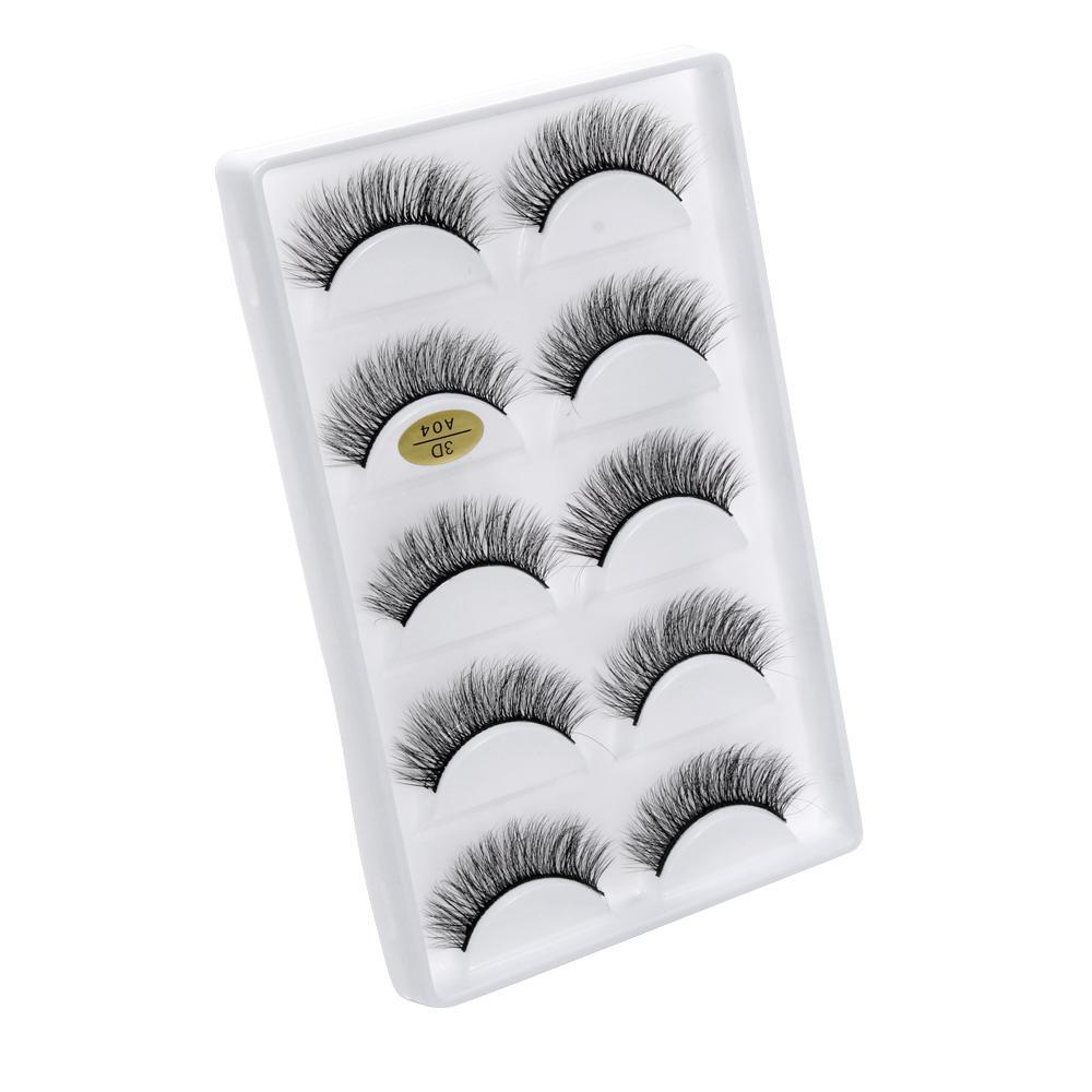 NIUYOU Set 5 Cặp Lông Mi Giả SKONHED Tự Nhiên Không Chứa Chất Nhờn 3D