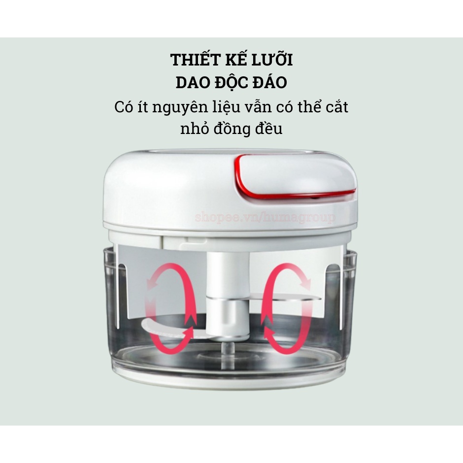 Máy Xay Tỏi Ớt Đa Năng Cầm Tay Mini – Dụng Cụ Xay Tỏi Ớt Bằng Tay – Mini Food Chopper