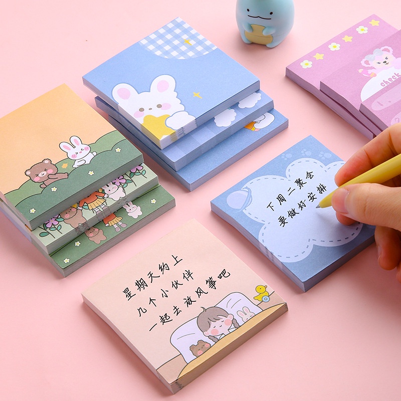 [Bán Sỉ] Giấy Dán Ghi Chú Họa Tiết Hổ Hoạt Hình Sáng Tạo Dễ Thương Cho Học Sinh / Văn Phòng Bán Sỉ