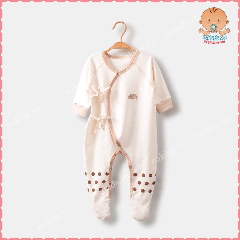 BodySleep, Bodysuit, Body Liền Thân Dài Tay Có Bàn 100% ORGANIC An Toàn Cho Da Của Bé - Hàng Cao Cấp Nhập Khẩu