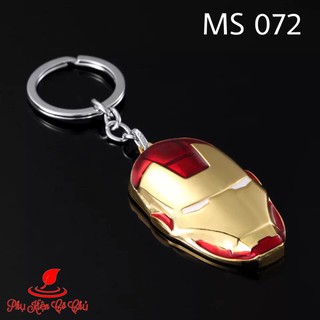 Móc khóa mặt nạ iron man hợp kim cao cấp- ms072