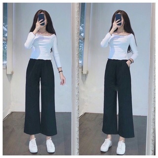 Quần culottes ống rộng đũi 92cm mặc đi học đi làm xinh xắn