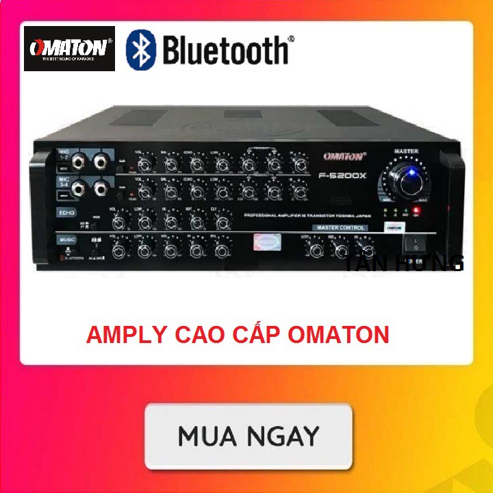 [TPHCM] Amply Bluetooth Karaoke OMATON F-5200X Hàng chính hãng