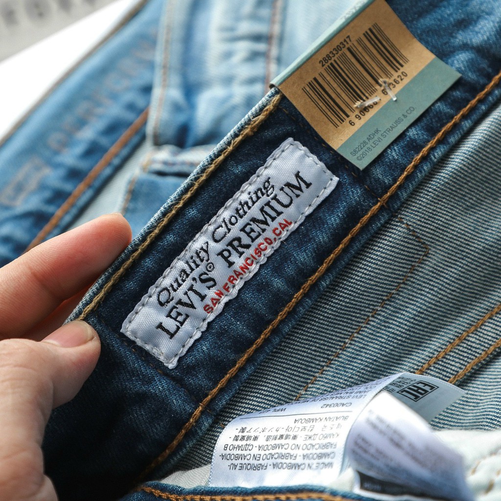 Quần Jeans Levis 512 made in cambodia