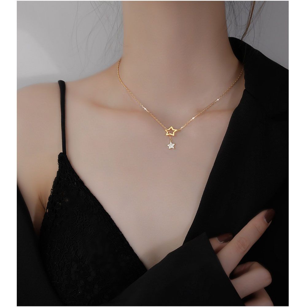 Vòng cổ mặt ngôi sao rỗng nhiều màu thanh lịch thời trang cho nữ