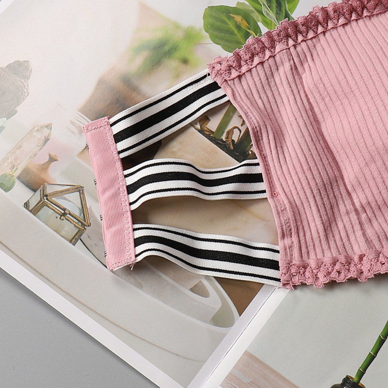 Áo lót ống phối ren bằng cotton thoáng khí dành cho nữ | BigBuy360 - bigbuy360.vn