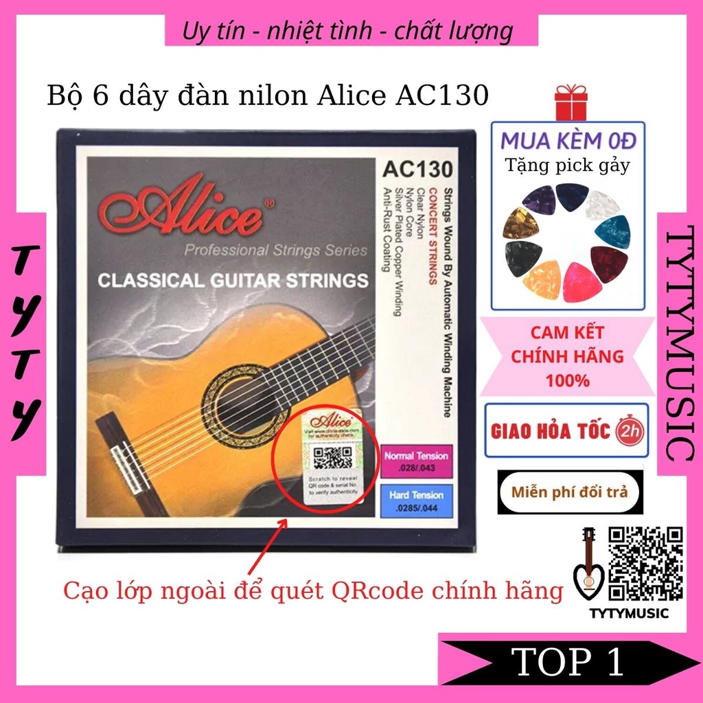 Dây đàn guitar CLASSIC Alice AC130 chính hãng  TYTYmusic