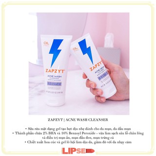 [Bill Mỹ] - Sữa Rửa Mặt Zapzyt Acne Wash Effective & Gentle Cleanser