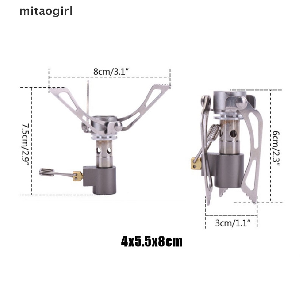 Bếp gas mini bằng titan di động tiện dụng mang theo cắm trại