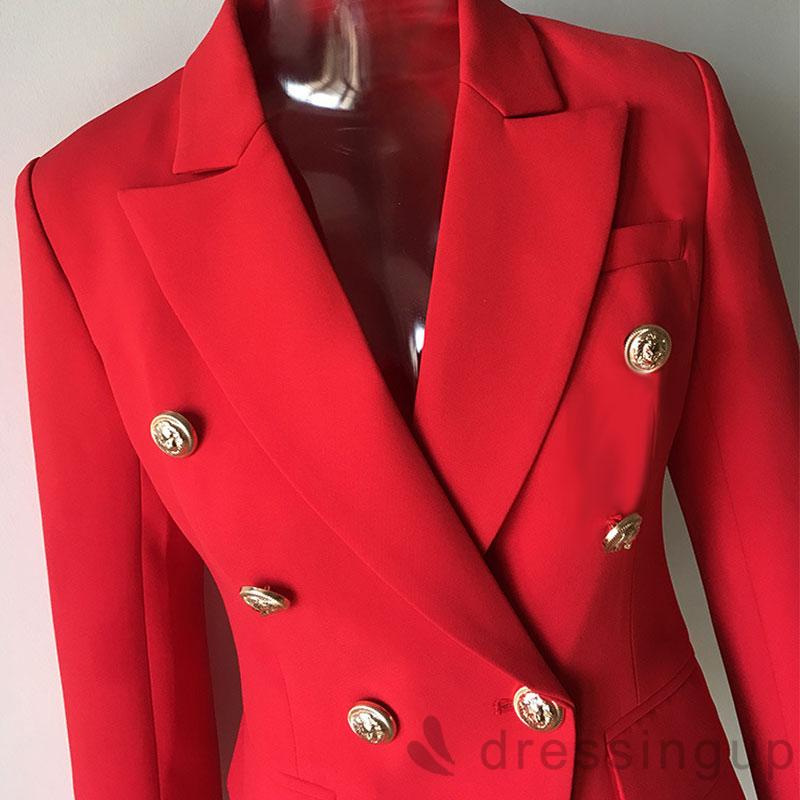 Áo Khoác Blazer Dài Tay Màu Trơn Thiết Kế Thanh Lịch Cho Nữ