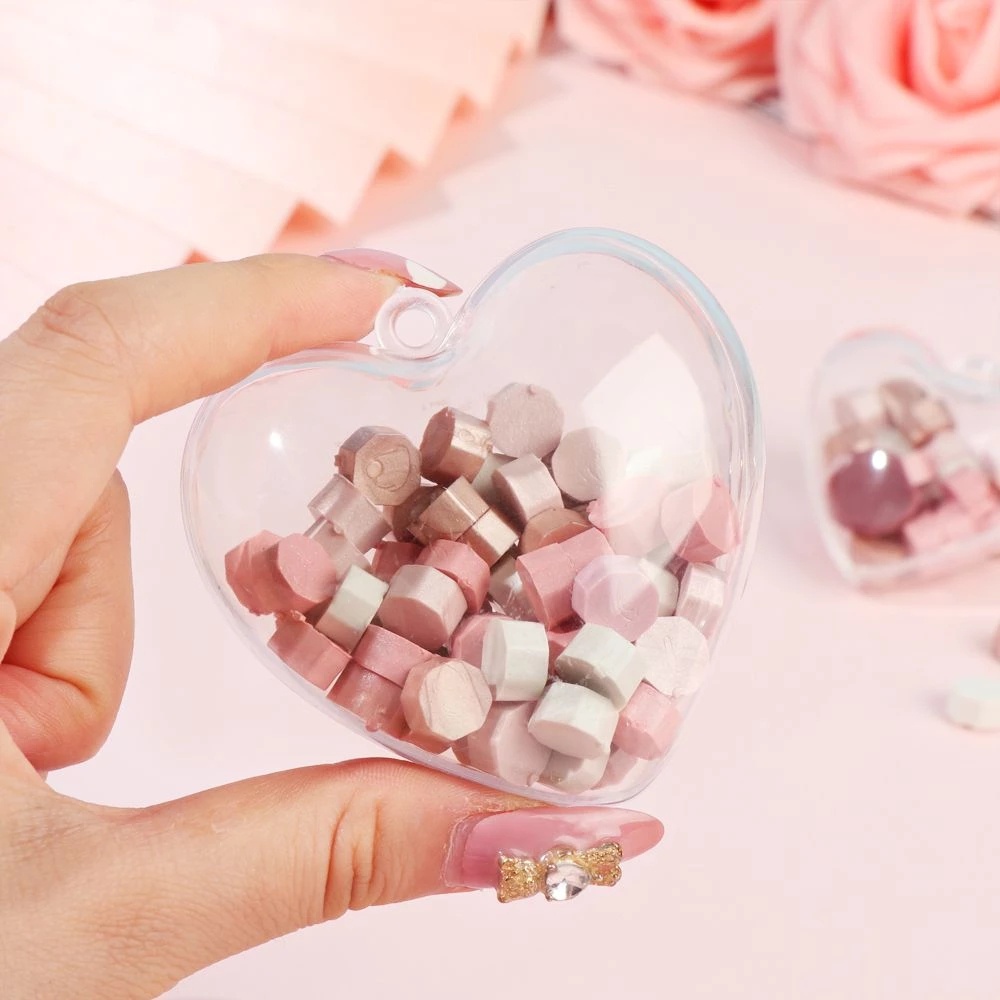 1PC Hộp Đựng Kẹo Trong Suốt Hình Trái Tim 5/6/7/8cm
