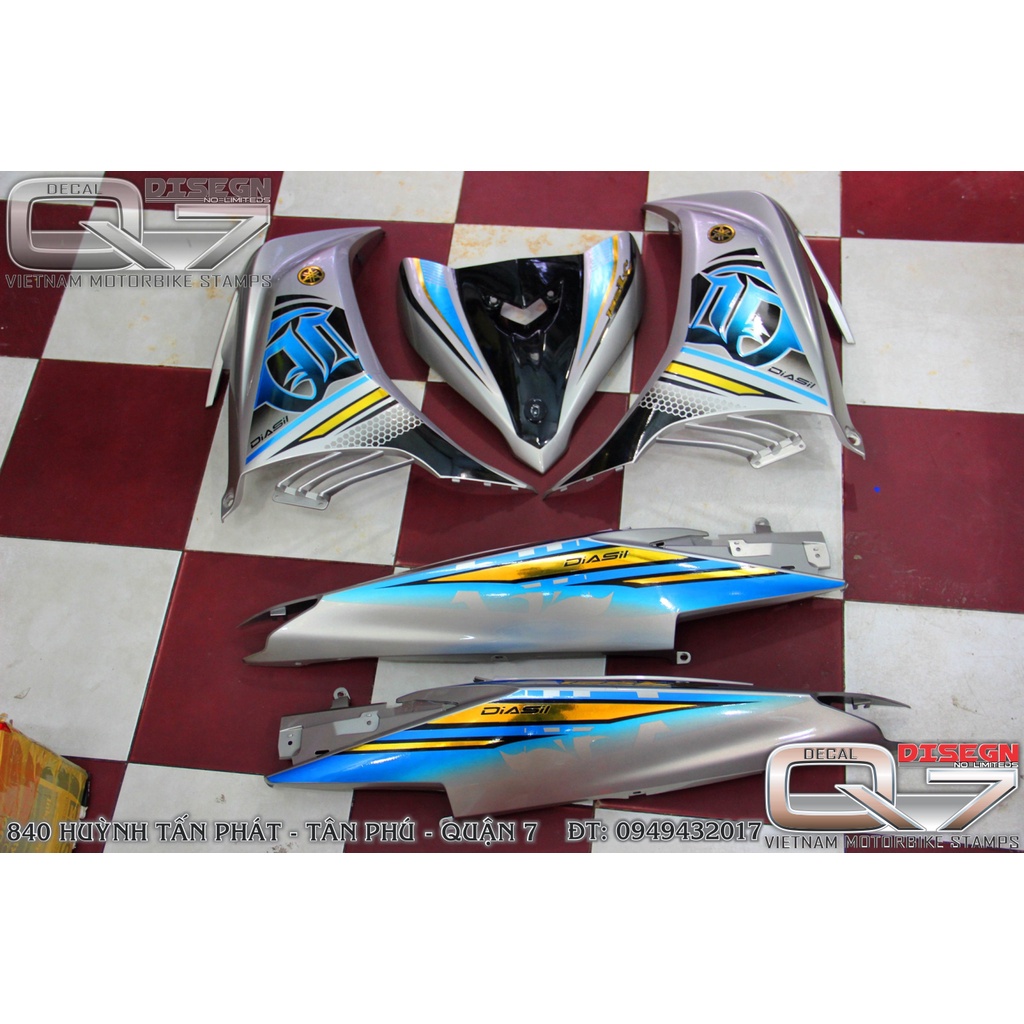 TEM RỜI EXCITER 2011 LC XANH BẠC