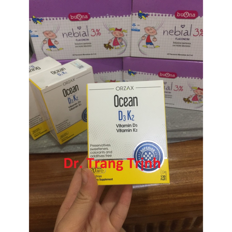[Chính Hãng] Vitamin OCEAN D3K2 - Bổ sung vitamin D3, K2 dạng xịt và nhỏ giọt cho bé