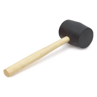 Búa Cao Su Đen Cán Gỗ Size Trung