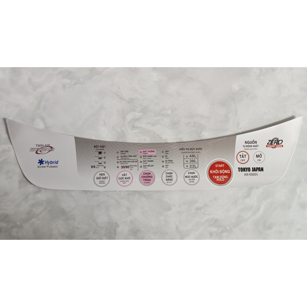 TEM DECAN BÀN PHÍM DÁN MÁY GIẶT - Các hãng Panasonic Sanyo Aqua Toshiba Samsung Sharp Hitachi LG