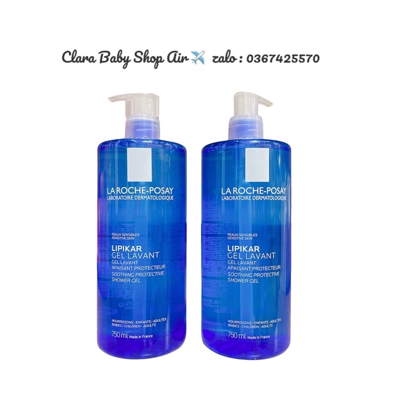 ( ✈️ Pháp) Gel tắm La Roche Posay Lipikar gel Lavant 750ml bảo vệ làm dịu da cho bé