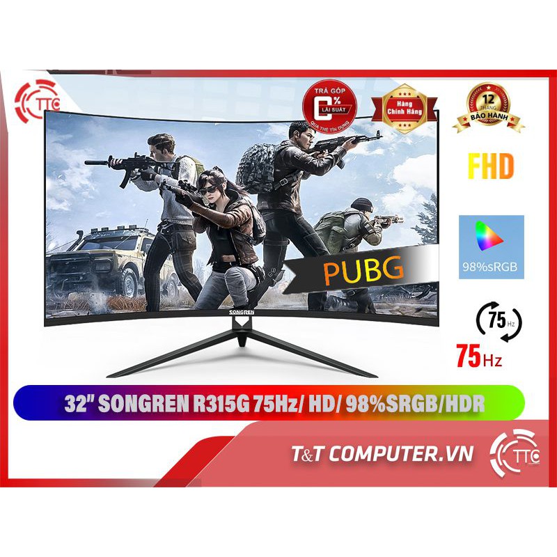 Màn Hình cong Songren 32 inch 75hz newbox 100%