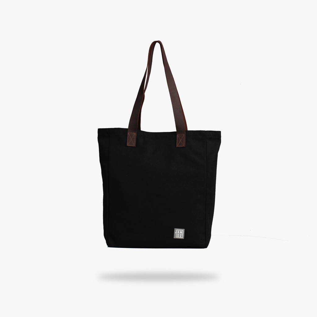 Jamlos Leather Strap Tote - Túi tote thời trang vải canvas dây quai đeo da bò sáp phong cách