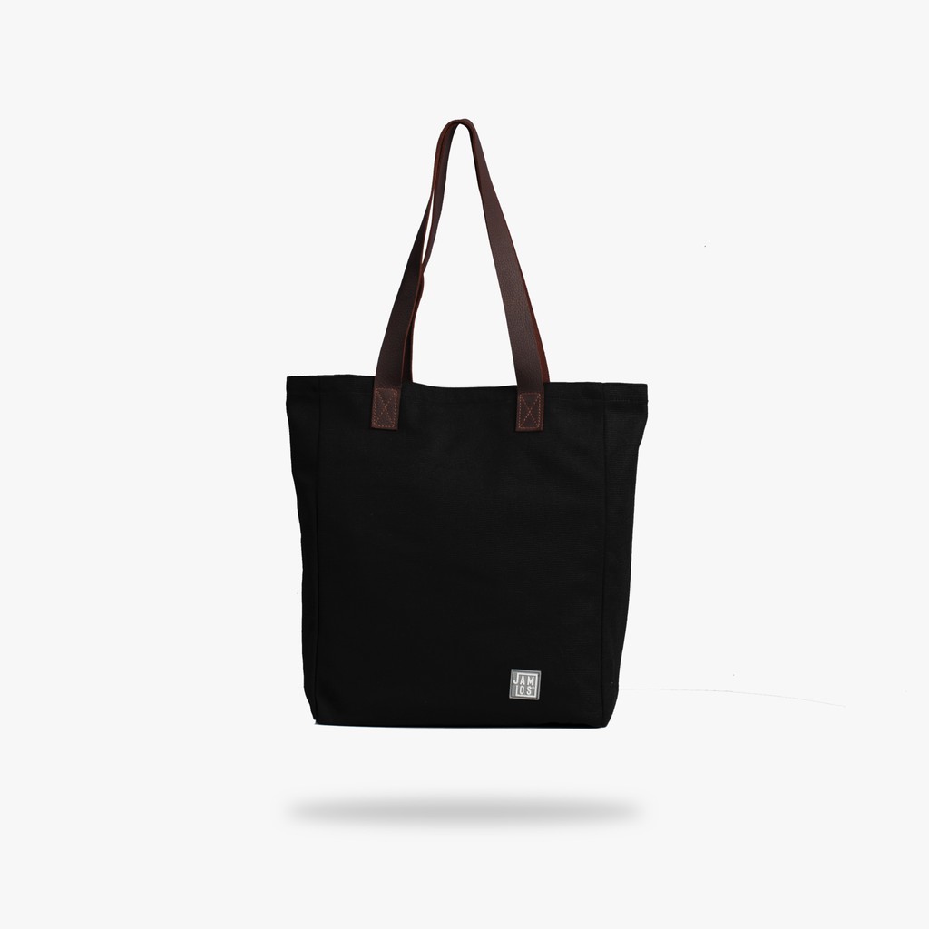 Jamlos Leather Strap Tote - Túi tote thời trang vải canvas dây quai đeo da bò sáp phong cách