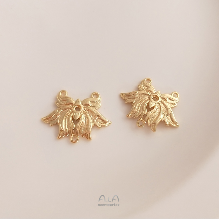 [Little Blu] Mặt Dây Chuyền Tua Rua Đồng Mạ Vàng 14K Tự Làm Trang Sức Cổ Điển