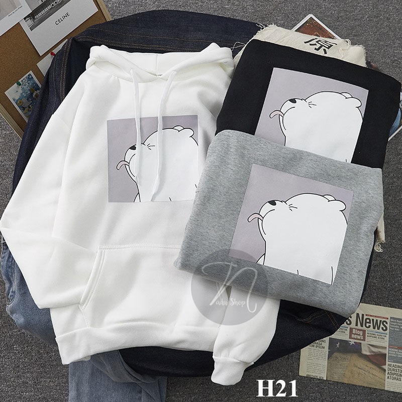 Áo Hoode 𝑭𝑹𝑬𝑬𝑺𝑯𝑰𝑷  Áo Hoodie nỉ We Are Bear cho cả nam và nữ