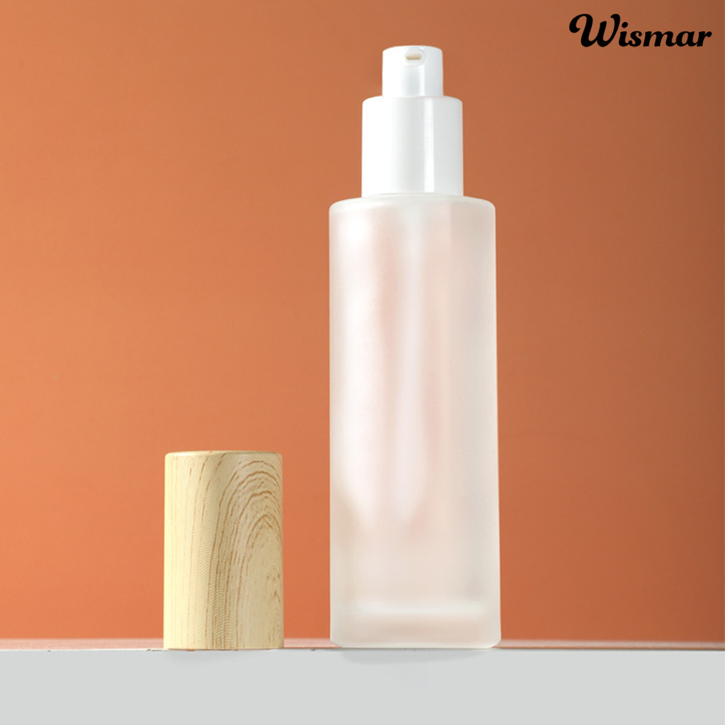 Chai xịt đựng lotion bằng thủy tinh nhám dày mini nắp bằng gỗ 10/ 20/ 30/ 50/ 80ml