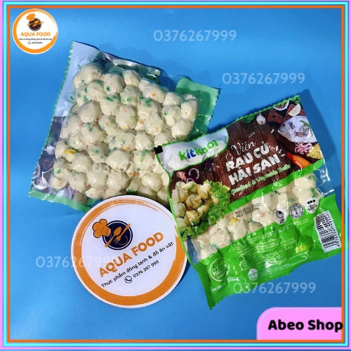 Rau viên chiên Kitkool/ Chả rau củ hải sản viên chiên xiên que/ ăn vặt, thả lẩu, nướng/Ship hỏa tốc Hà nội