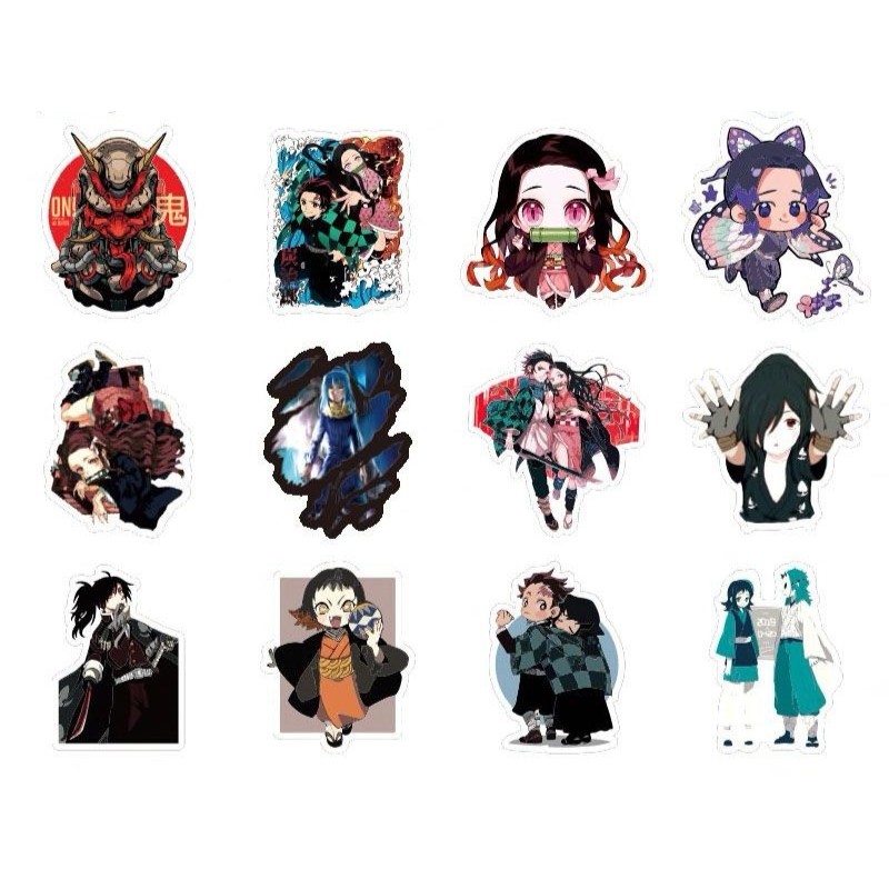 Sticker Kimetsu No Yaiba - Miếng dán decal Thanh gươm diệt quỷ - Chống nước hình dán Tanjiro Nezuko Zenitsu STK01