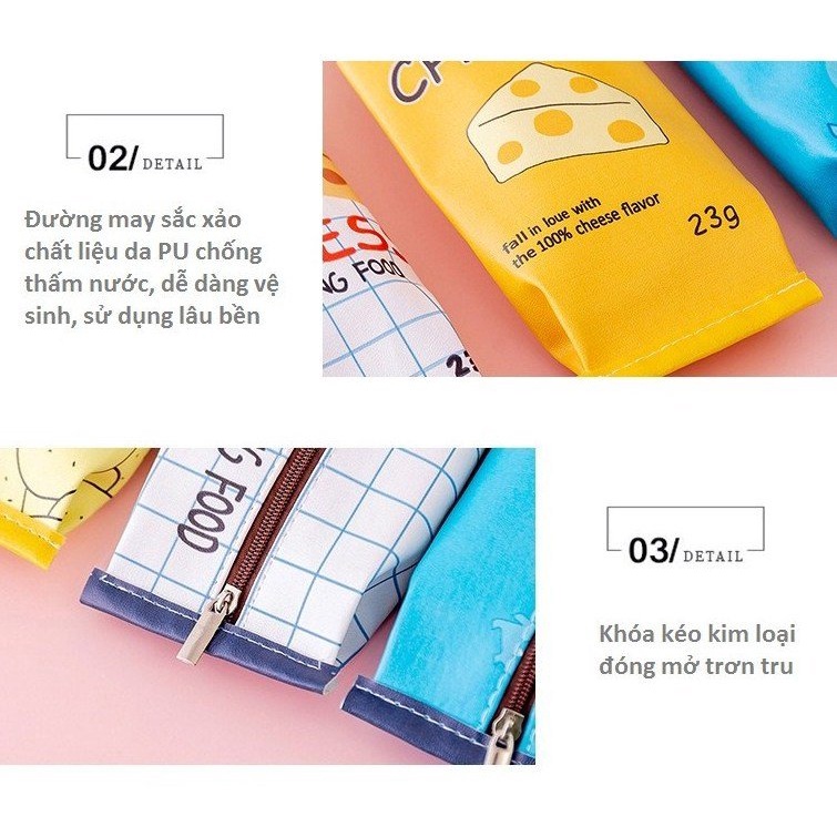 Bóp viết Chimi HT042 kiểu dáng sữa túi phong cách Nhật Bản nhiều mẫu