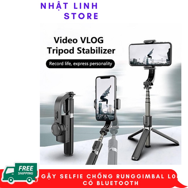 Gậy chụp ảnh 3 chân,Gậy chụp ảnh Chống Rung Gimbal,Có Bluetooth,Gimbal L08