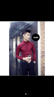 Áo sơ mi nam cổ đứng (big sale nhé 92k)