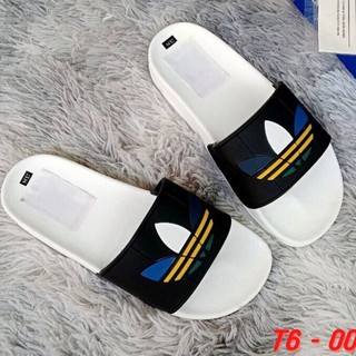 Dép quai ngang 𝐀𝐃𝐈𝐃𝐀𝐒 trắng nam nữ , dép lê nam 3 lá hàng xuất dư - Kuro official