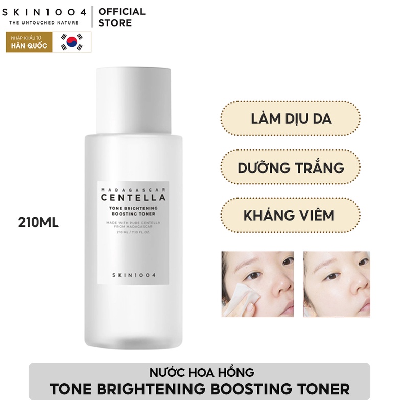 [Tem Chính Hãng] Nước hoa hồng làm đều màu da Skin1004 Madagascar Centella Tone Brightening Boosting Toner 210ml