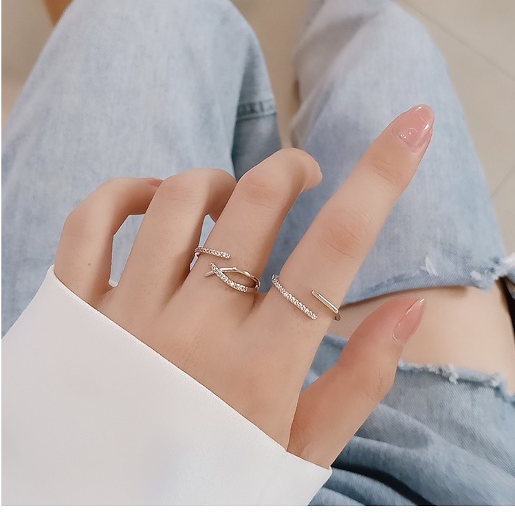 Nhẫn bạc nữ bạc thật 925 DaLiA Jewelry nhẫn bạc hở thiết kế đơn giản cho mọi size tay