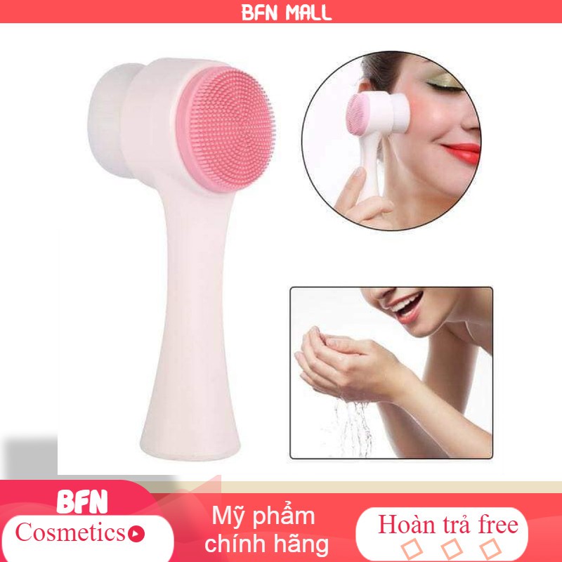 Cọ Rửa Mặt 2 Đầu Massage 3D Hàn Quốc Mềm Mại, Dịu Nhẹ