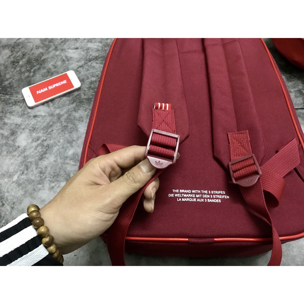 ⚡️ (SALE BACK TO SCHOOL) Balo Adidas Originals Mochila Trefoil - Hàng xuất Dư - Full tem tag (đỏ) - ảnh thật có sẵn