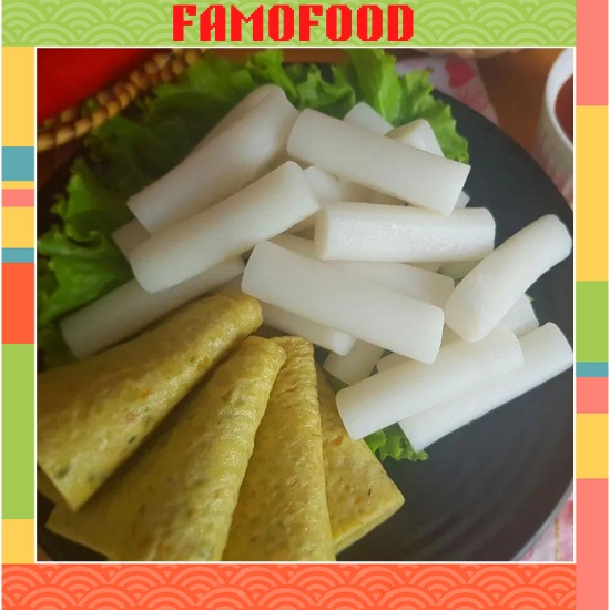 Bánh gạo nguyên thanh ăn liền kèm sốt Tokbokki Hàn Quốc 500g