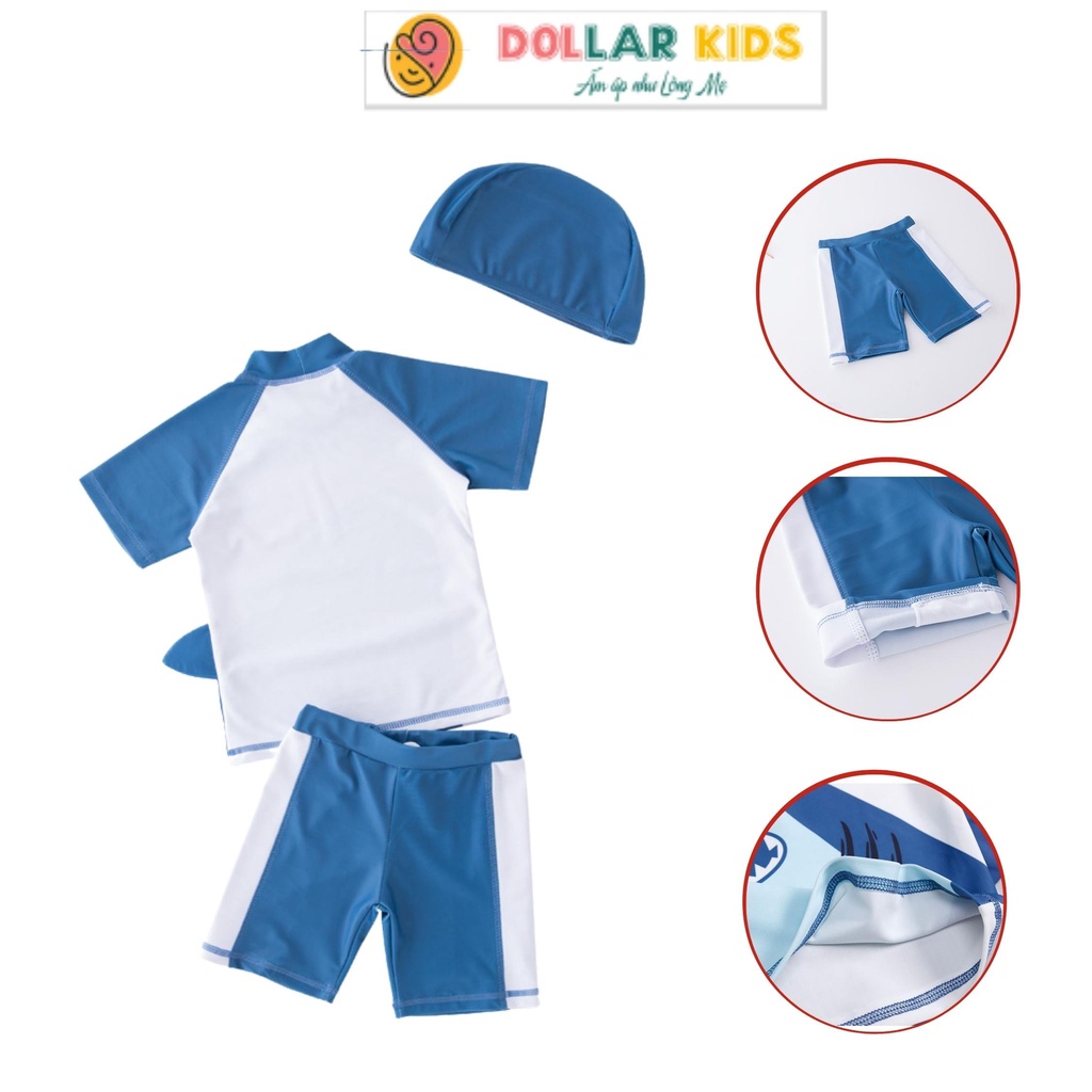 Bộ Bơi Cho Bé Trai Dollarkids In Hình Cá Mập Dành Cho Bé Từ 10kg Đến 45kg