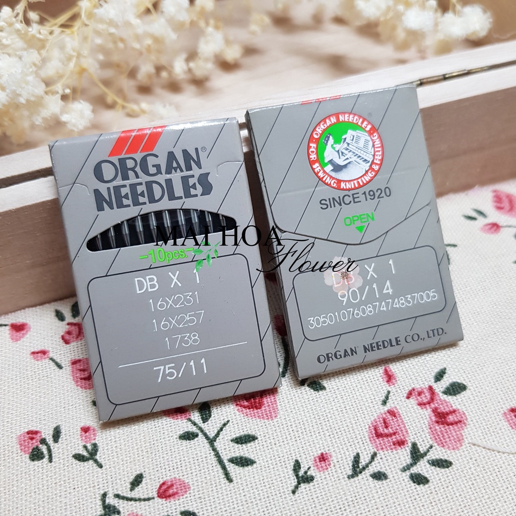 Kim máy may công nghiệp loại kim DB Nhật Organ chất lượng cao, hàng chuẩn xịn loại 1, maihoaflower