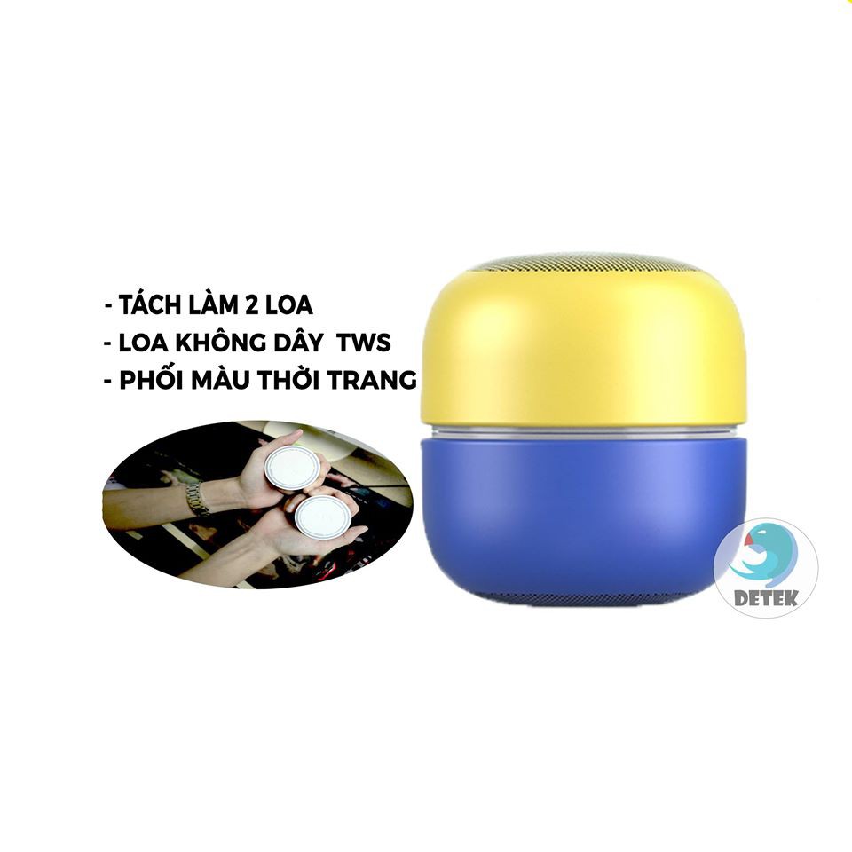 Loa Bluetooth True Wireless (TWS) Remax Proda Dots PD-S200 (Vàng + Xanh Dương)