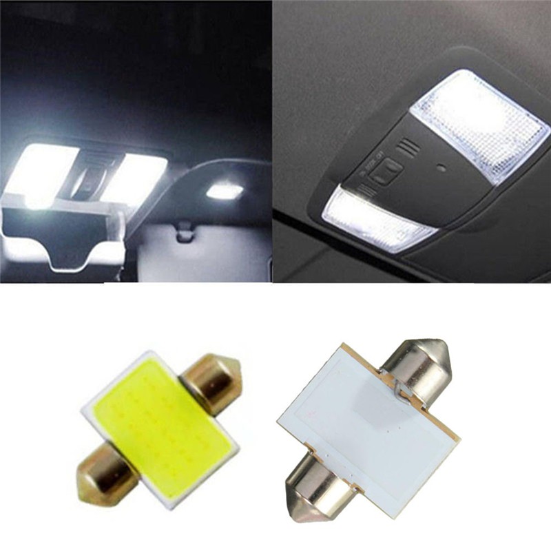 Đèn COB LED 31mm 12SMD phụ kiện cho xe ô tô