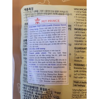 PHÔ MAI THỊT CỪU - Snack cho chó BOWBOW 100g