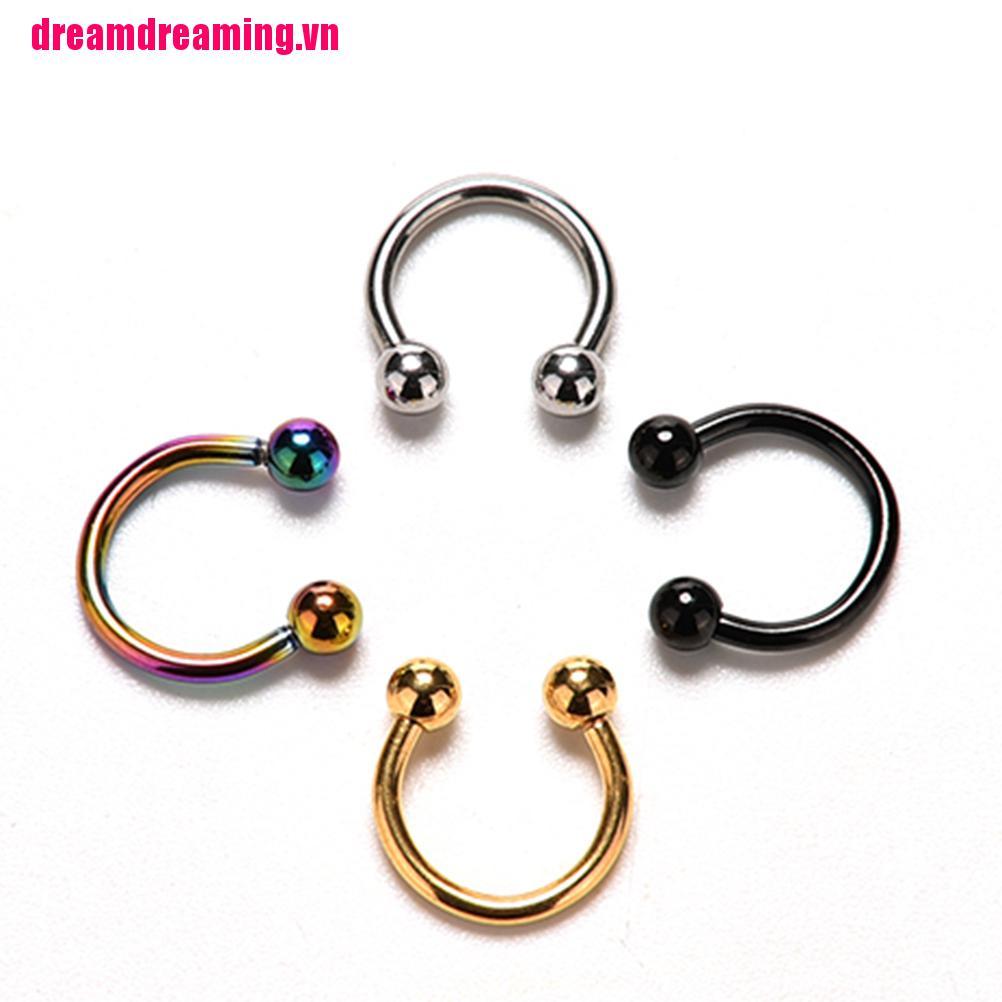 [Hàng mới về] Khuyên mũi đầu tròn bằng thép không gỉ chất lượng cao