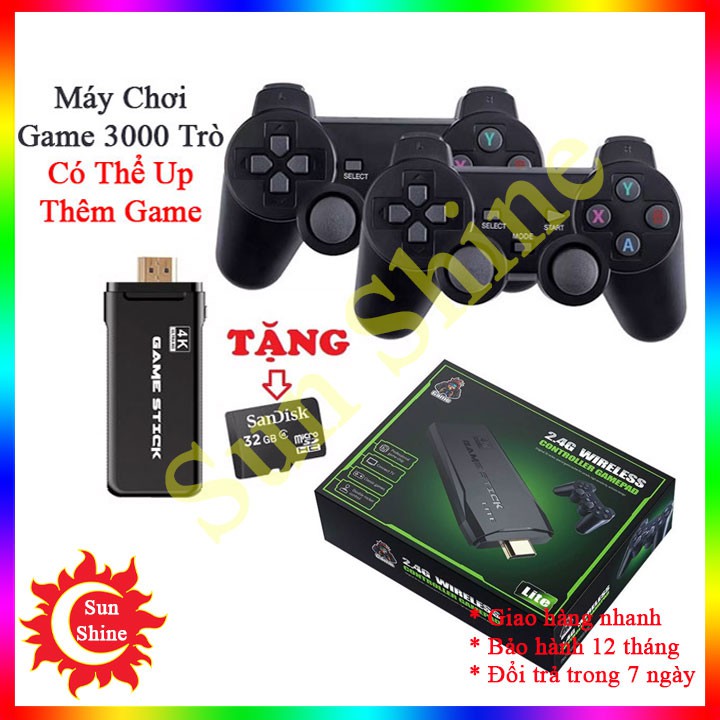 Máy Chơi Game Điện Tử 4 Nút ⚡️ Tặng Thẻ 32G ⚡️ Tay Cầm Chơi Game Không Dây