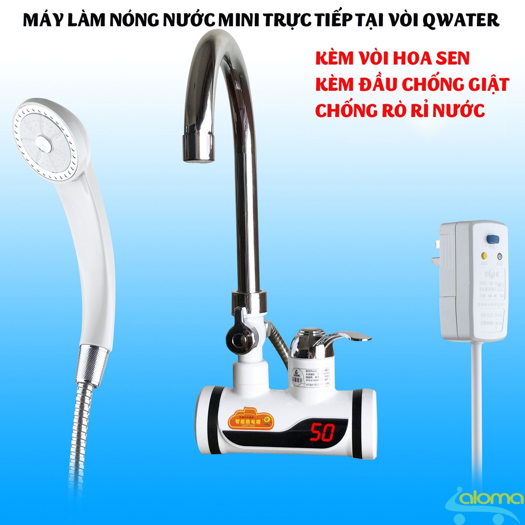 Máy làm nóng nước trực tiếp kèm vòi sen QWater RX-24