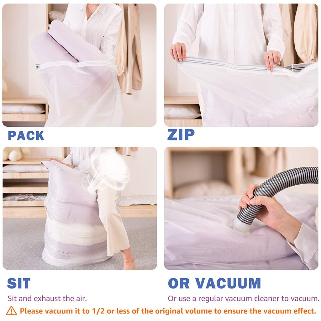 Túi Hút Chân Không Đựng Quần Áo / Chăn Mền Cỡ Lớn Tiện Dụng Cho Gia Đình